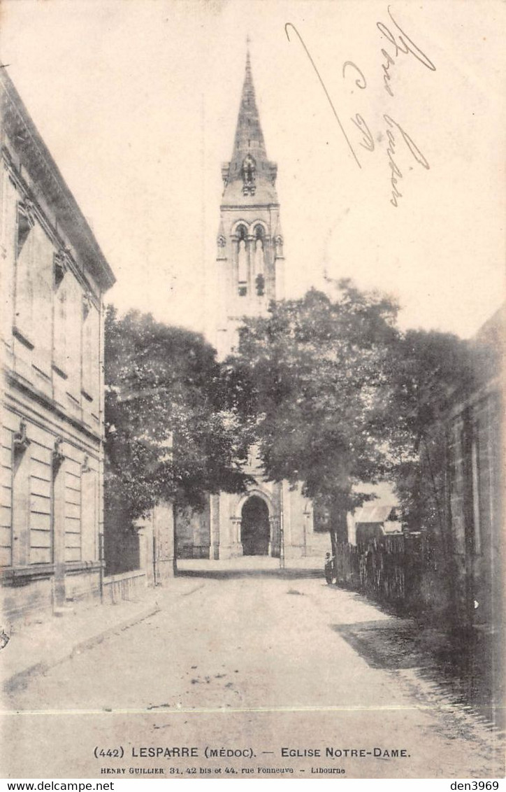 LESPARRE (Gironde) - Eglise Notre-Dame - Précurseur Voyagé 1902 - Lesparre Medoc