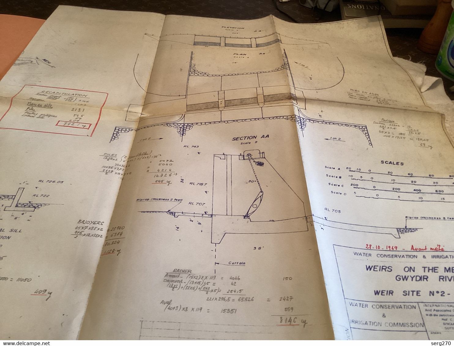 Plan Topographique  Water Conservation Irrigation Weirs On Thé Mehi And Gwydir Rivers 1969 Australia Australie - Arbeitsbeschaffung