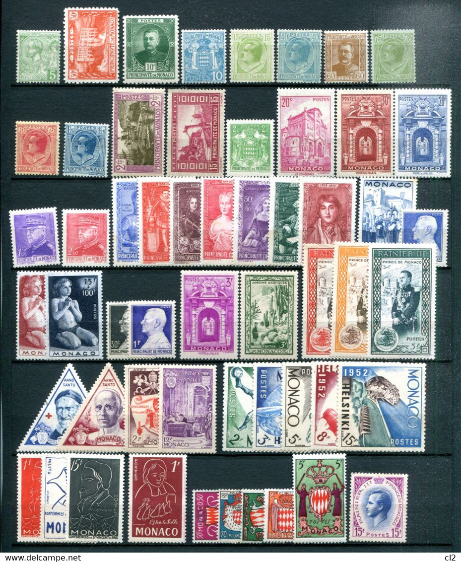 MONACO - Lot De 112 Timbres ** Entre Y&T 22 Et 1103 + Taxes (moins De 10% De La Cote) - Collections, Lots & Séries