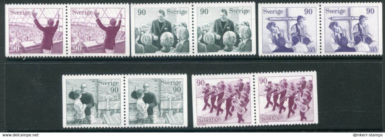 SWEDEN 1978 Christian Associations MNH / **.  Michel 1016-20 - Ungebraucht