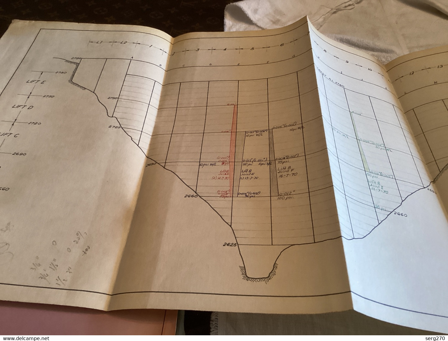 Plan   Dessin Carcoar Dam WATER  CARCOAR   BARRAGE 1970;australia Australie - Obras Públicas