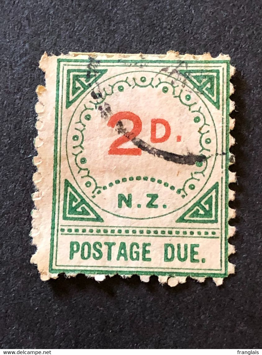 NEW ZEALAND Postage Due  2d Red And Green FU - Impuestos