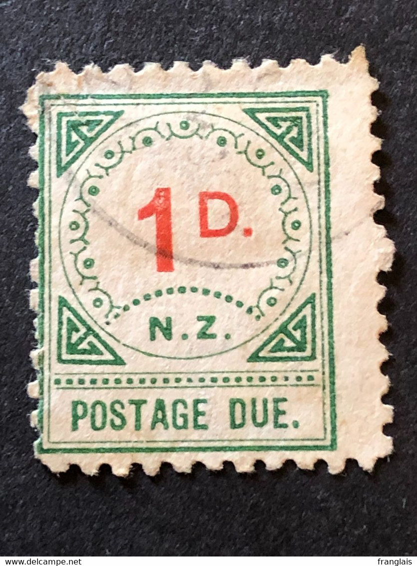 NEW ZEALAND Postage Due  1d Red And Green FU - Portomarken