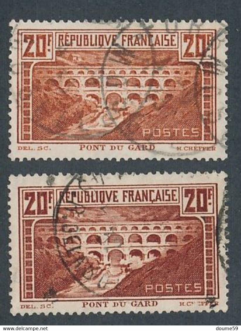 FB-291 FRANCE: Lot Avec N°262Aa Obl (chaudron Clair)-262A Obl   ((dentelé13 1/2-13 - Usados