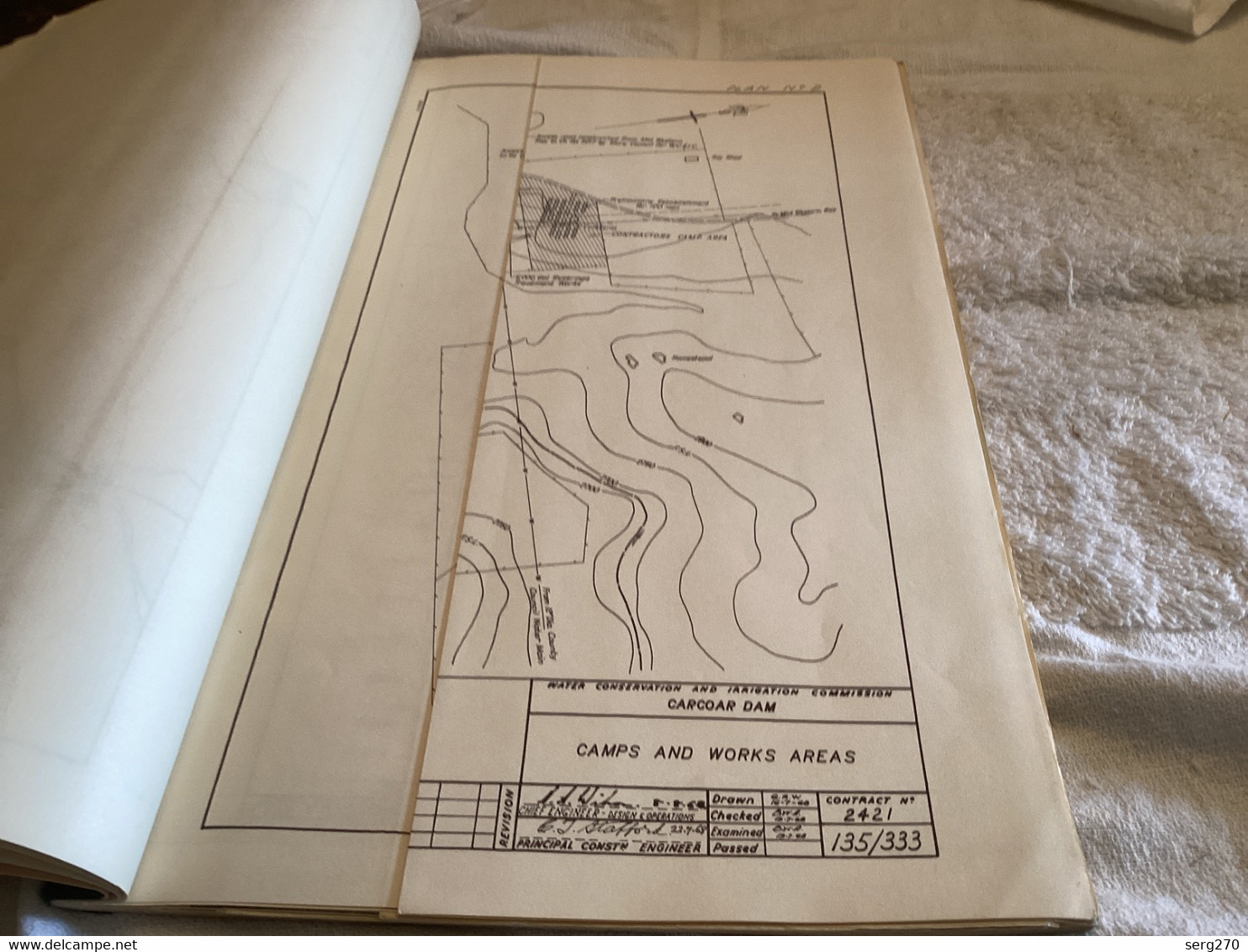 Plan WATER CONSERVATION AND IRRIGATION COMMISSION INSPECTION BROCHURE CARCOAR DAM - Arbeitsbeschaffung