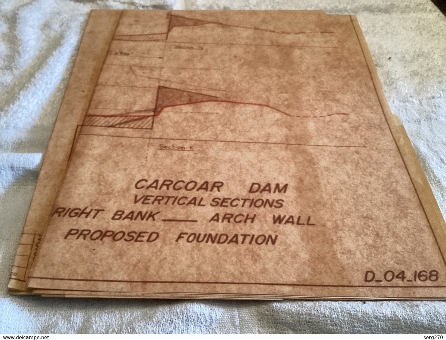 Plan WATER CONSERVATION AND IRRIGATION COMMISSION INSPECTION BROCHURE CARCOAR DAM - Obras Públicas