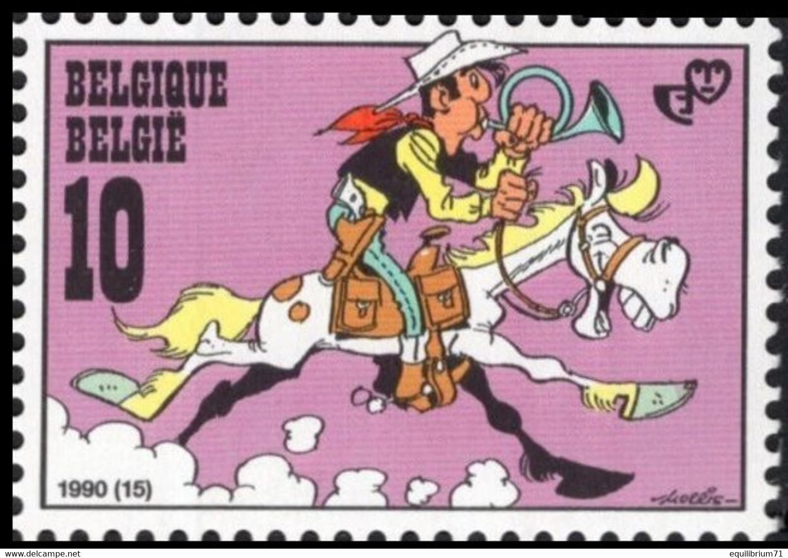 2390** - Lucky Luke & Jolly Jumper - BELGIQUE / BELGIË / BELGIEN / BELGIUM - Philabédés (comics)