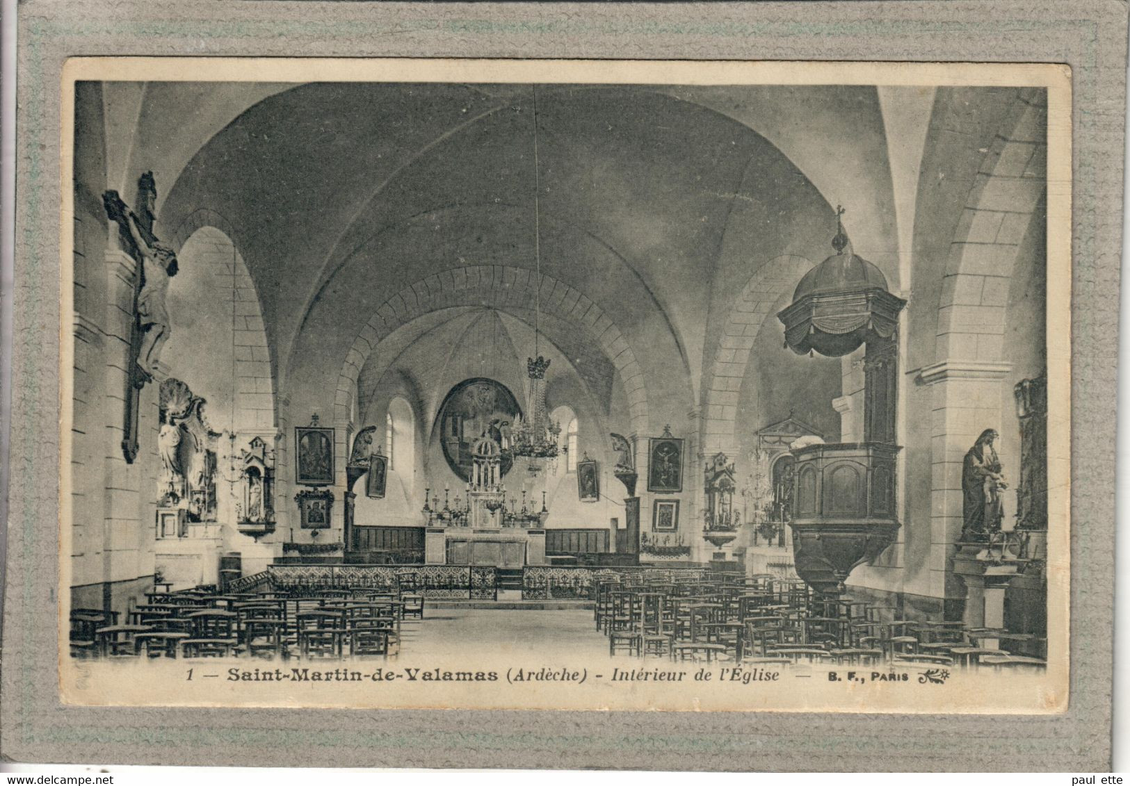 CPA - (07) SAINT-MARTIN-de-VALAMAS - Aspect De L'intérieur De L'Eglise En 1911 - Saint Martin De Valamas