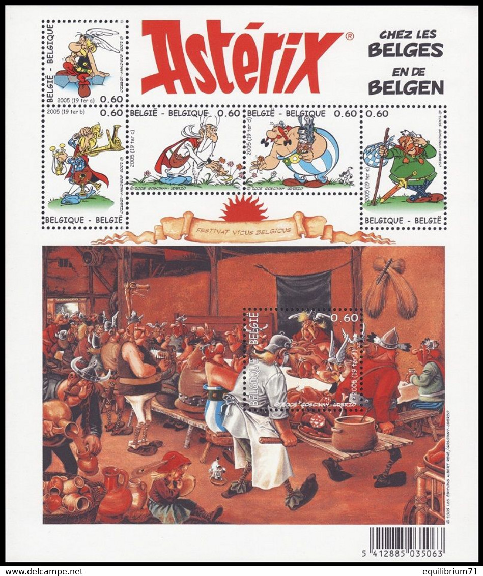 BL123**(3433/3438) - Astérix - Chez Les Belges / Bij De Belgen / Dein Den Belgiern / Among Belgians - Philabédés (comics)