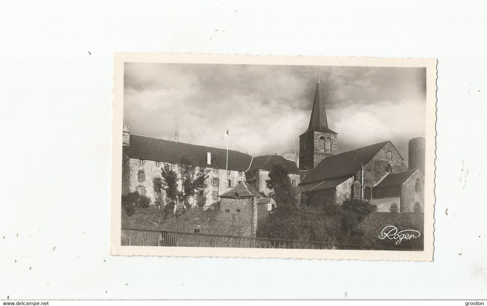 ALLANCHE (CANTAL)  72 CARTE PHOTO ALTITUDE 985 M L'EGLISE ET LE COUVENT - Allanche