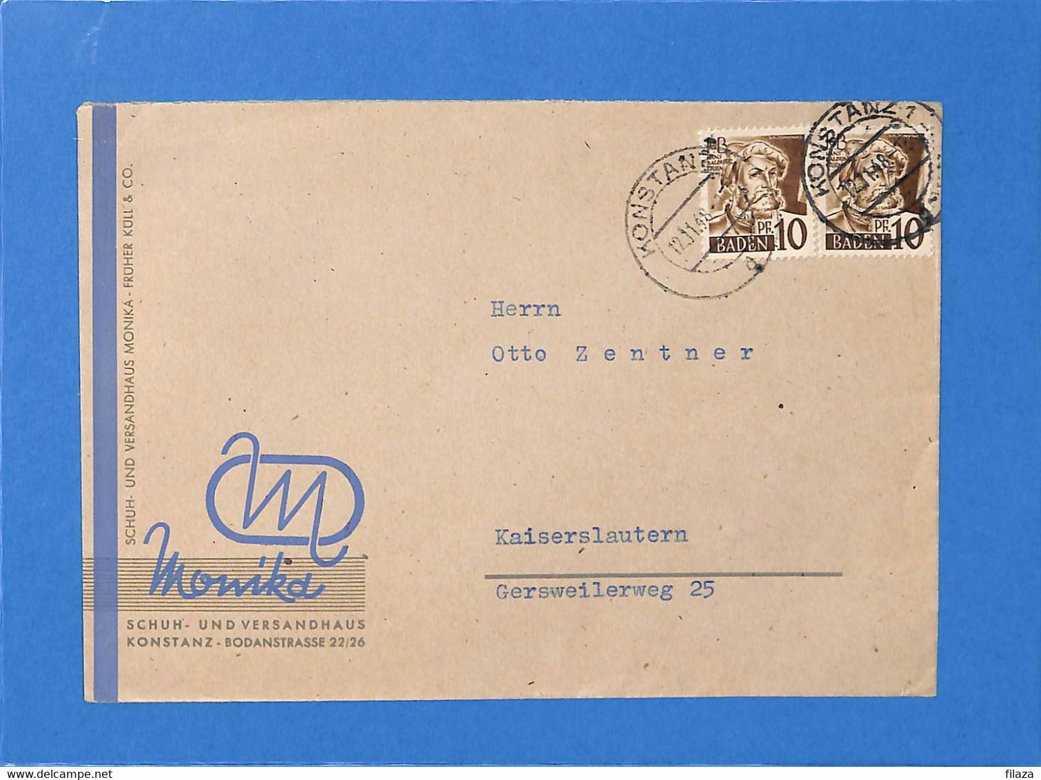 Allemagne Zone Française 1948 Baden - Lettre De Konstanz (G6098) - Bade