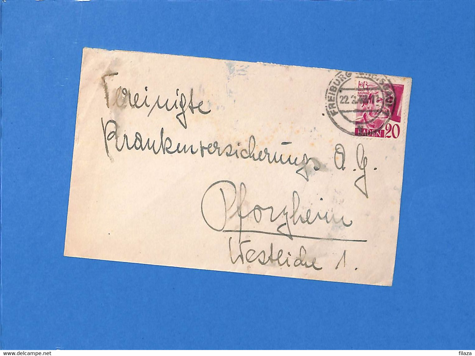 Allemagne Zone Française 1948 Baden - Lettre De Freiburg (G6118) - Bade