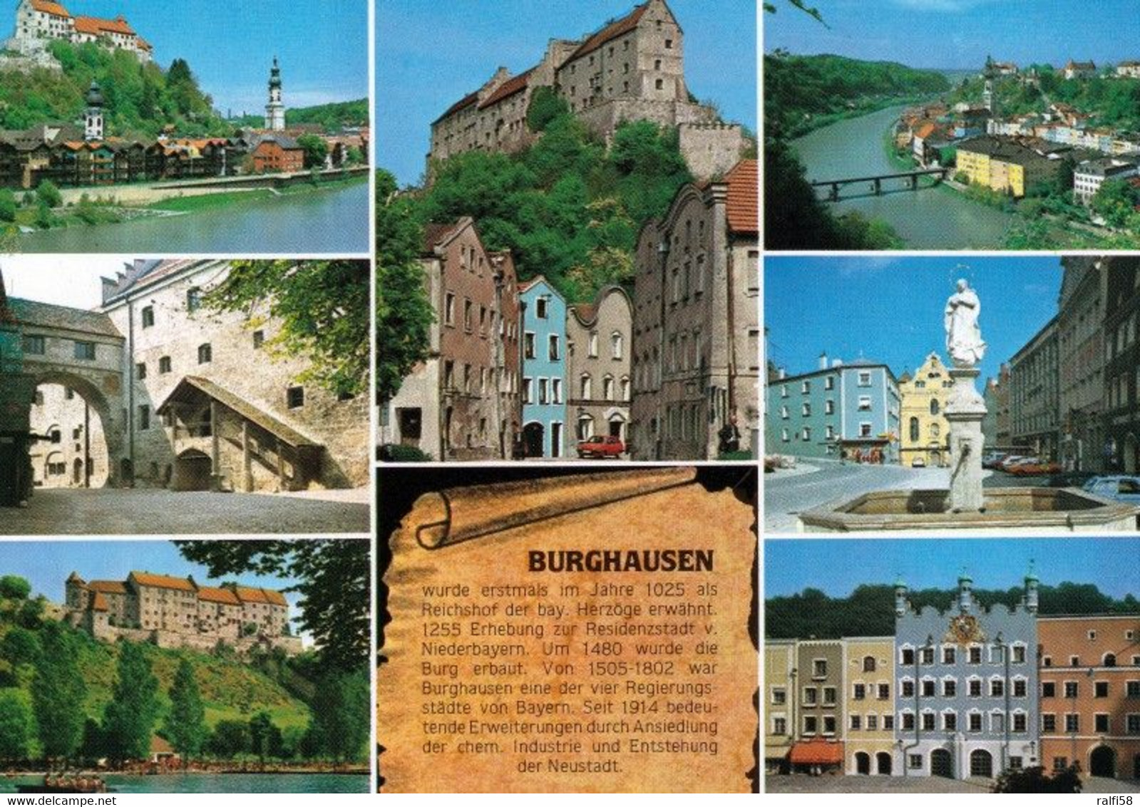 1 AK Germany * Chronikkarte Der Stadt Burghausen - U.a. Die Mit 1051 Meter Länge - Die Längste Burganlage Der Welt * - Burghausen