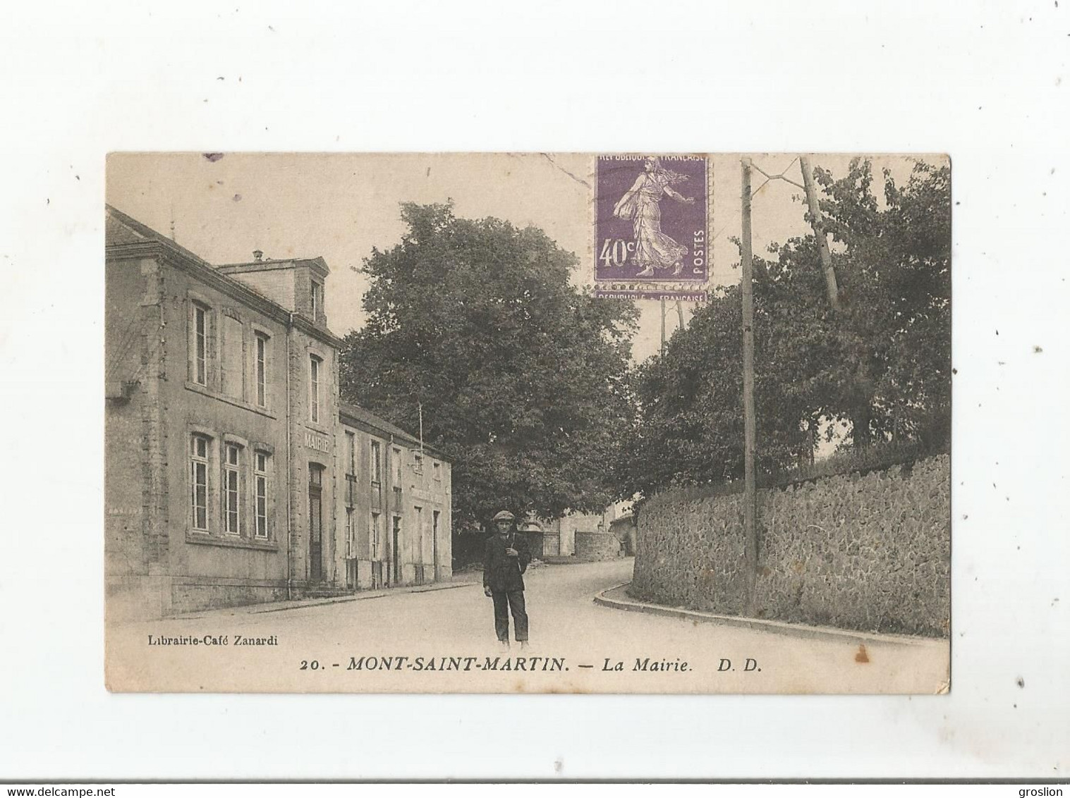 MONT SAINT MARTIN 20 LA MAIRIE  (JEUNE HOMME POSANT)  1926 - Mont Saint Martin