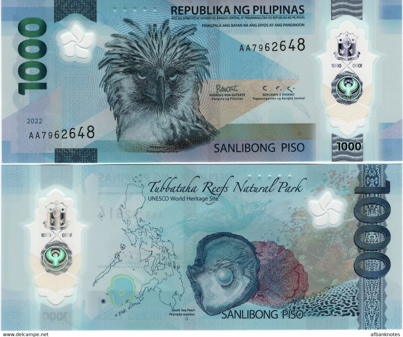 PHILIPPINES      1000 Piso      P-W234       2022      UNC - Filippijnen