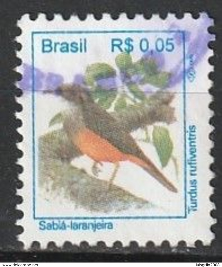 Brasil/ Brazil, 1994 - Local Fauna, Birds / Oiseaux -|- Sabiá-Laranjeira - Gebraucht