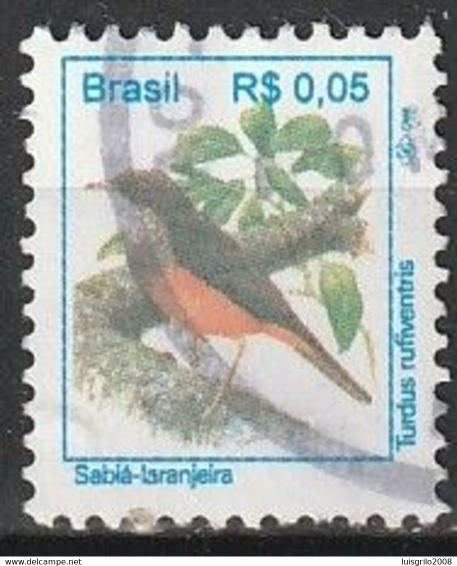 Brasil/ Brazil, 1994 - Local Fauna, Birds / Oiseaux -|- Sabiá-Laranjeira - Gebraucht