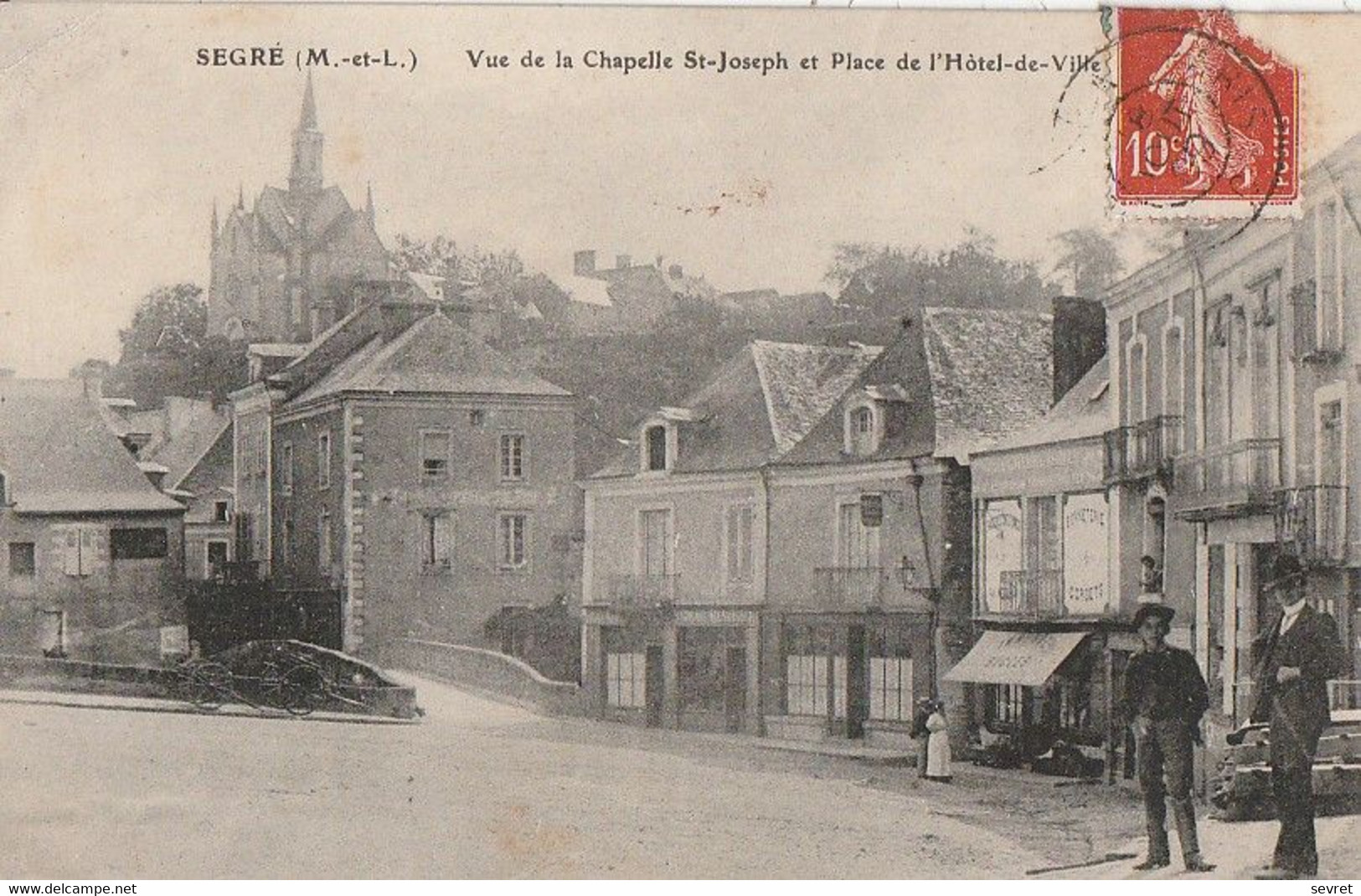 SEGRE - Vues De La Chapelle St-Joseph Et Place De L'Hôtel De Ville Carte RARE - Segre