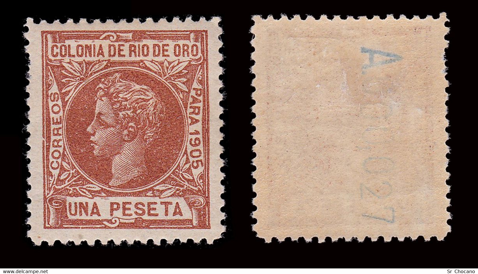 RÍO DE ORO.1905. Alfonso XIII.1p.CENTRADO.MH. Edifil 11 - Rio De Oro