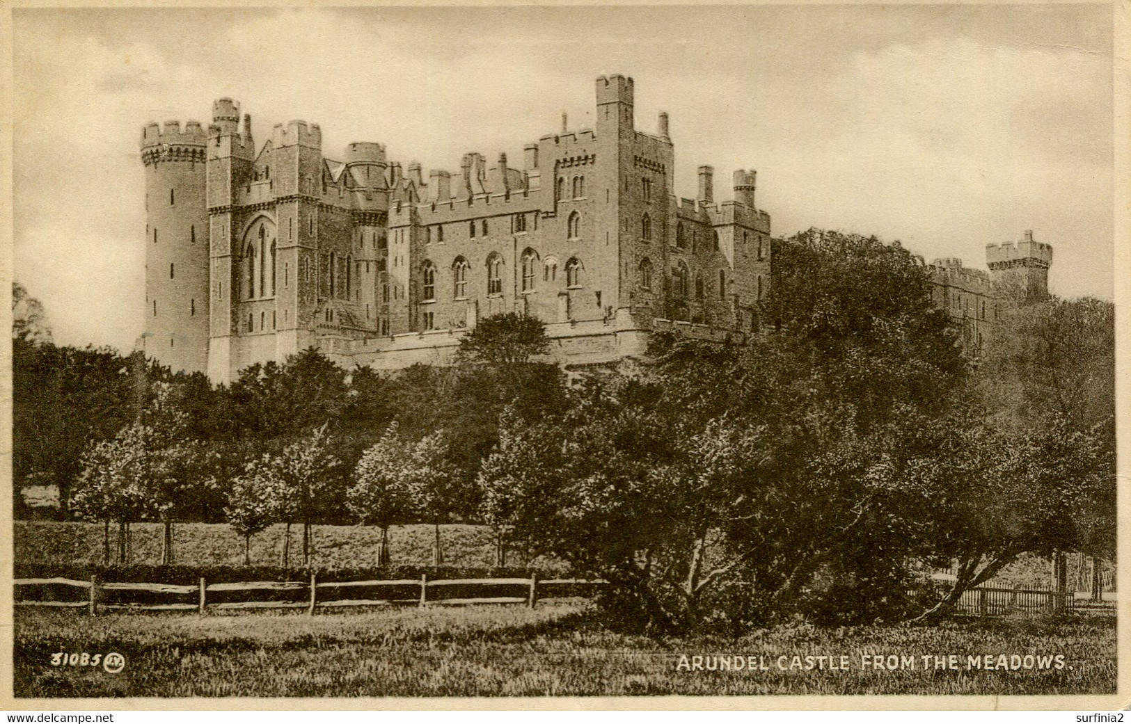 SUSSEX - ARUNDEL CASTLE FROM THE MEADOWS Sus1159 - Arundel