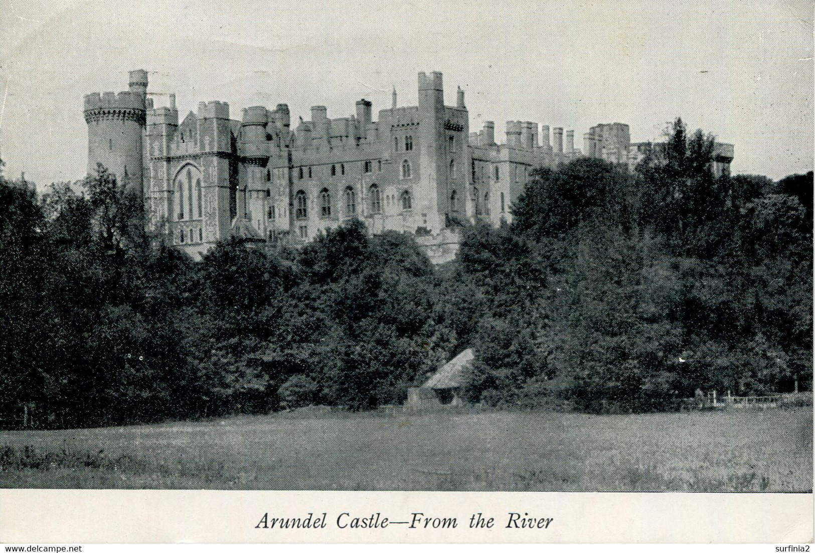 SUSSEX - ARUNDEL CASTLE FROM THE RIVER Sus1157 - Arundel