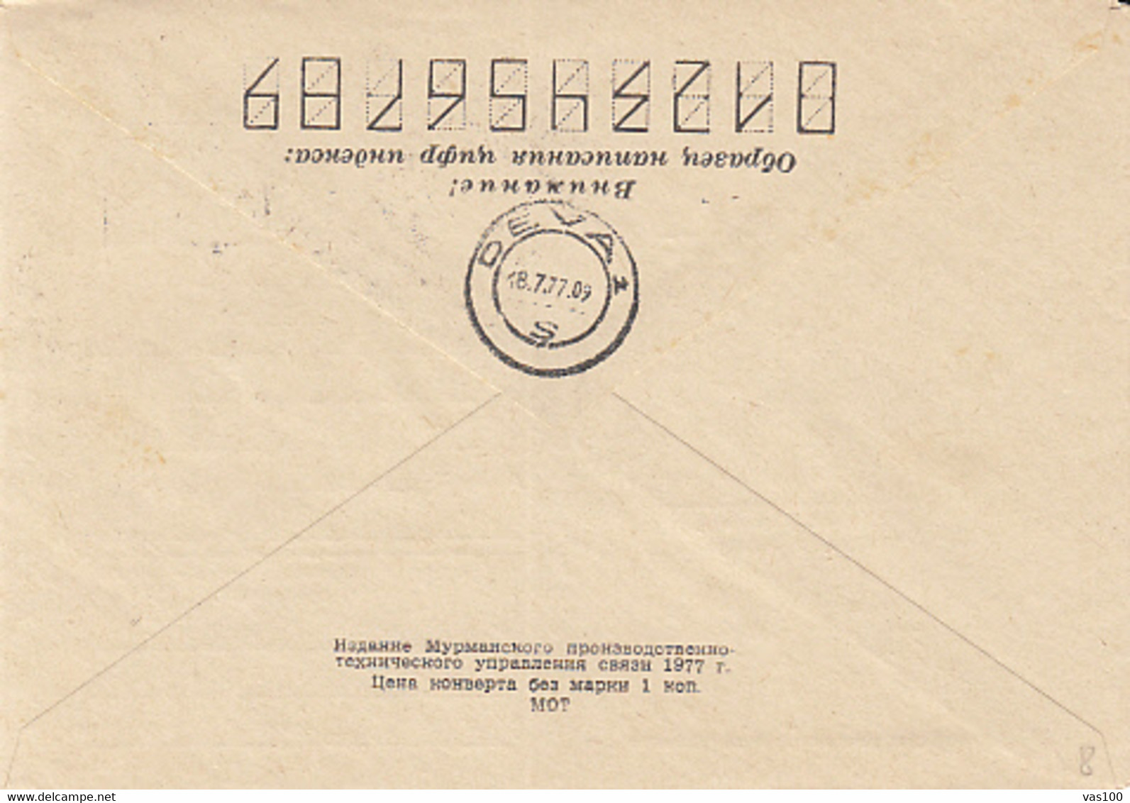 NORTH POLE, ARCTIC CIRCLE, SHIP, MURMANSK, SPECIAL COVER, 1977, RUSSIA - Other & Unclassified