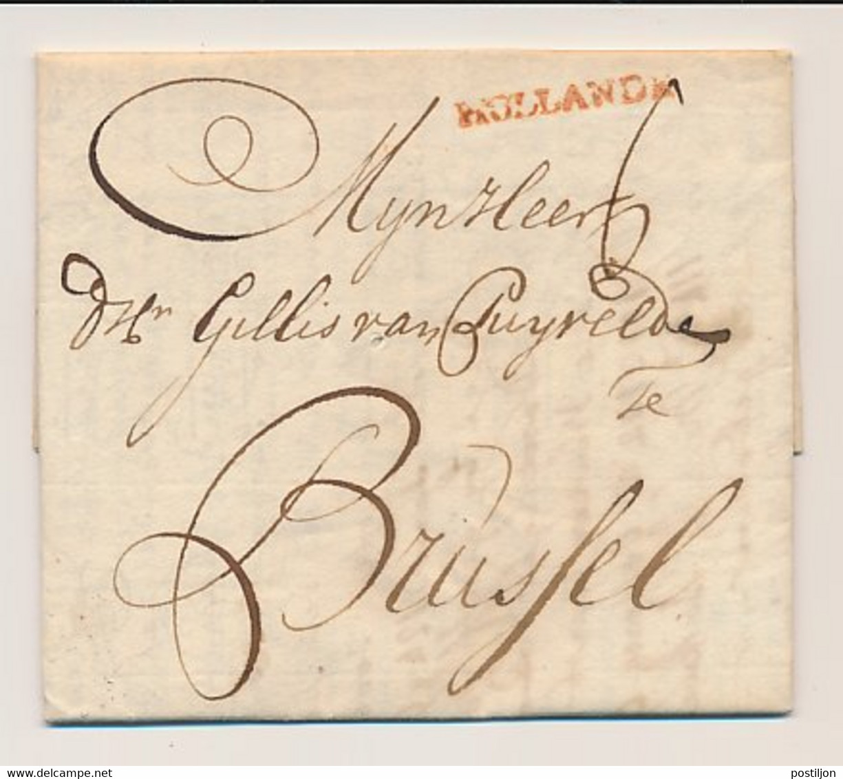 Amsterdam - Brussel Belgie 1750 - Hollande - ...-1852 Préphilatélie