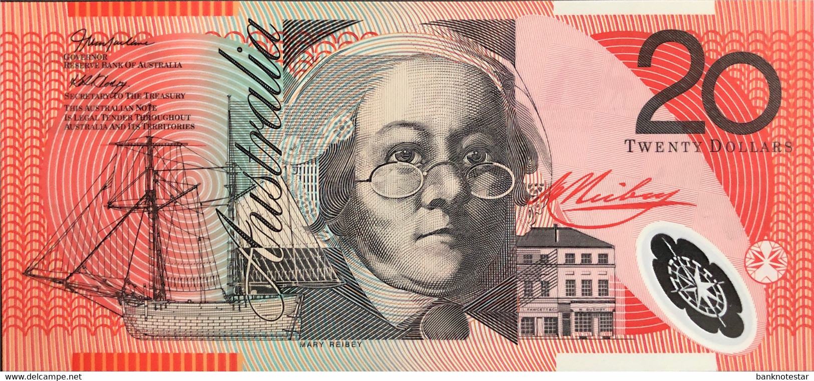 Australia 20 Dollars, P-59d (2006) - UNC - 2005-... (billetes De Polímero)