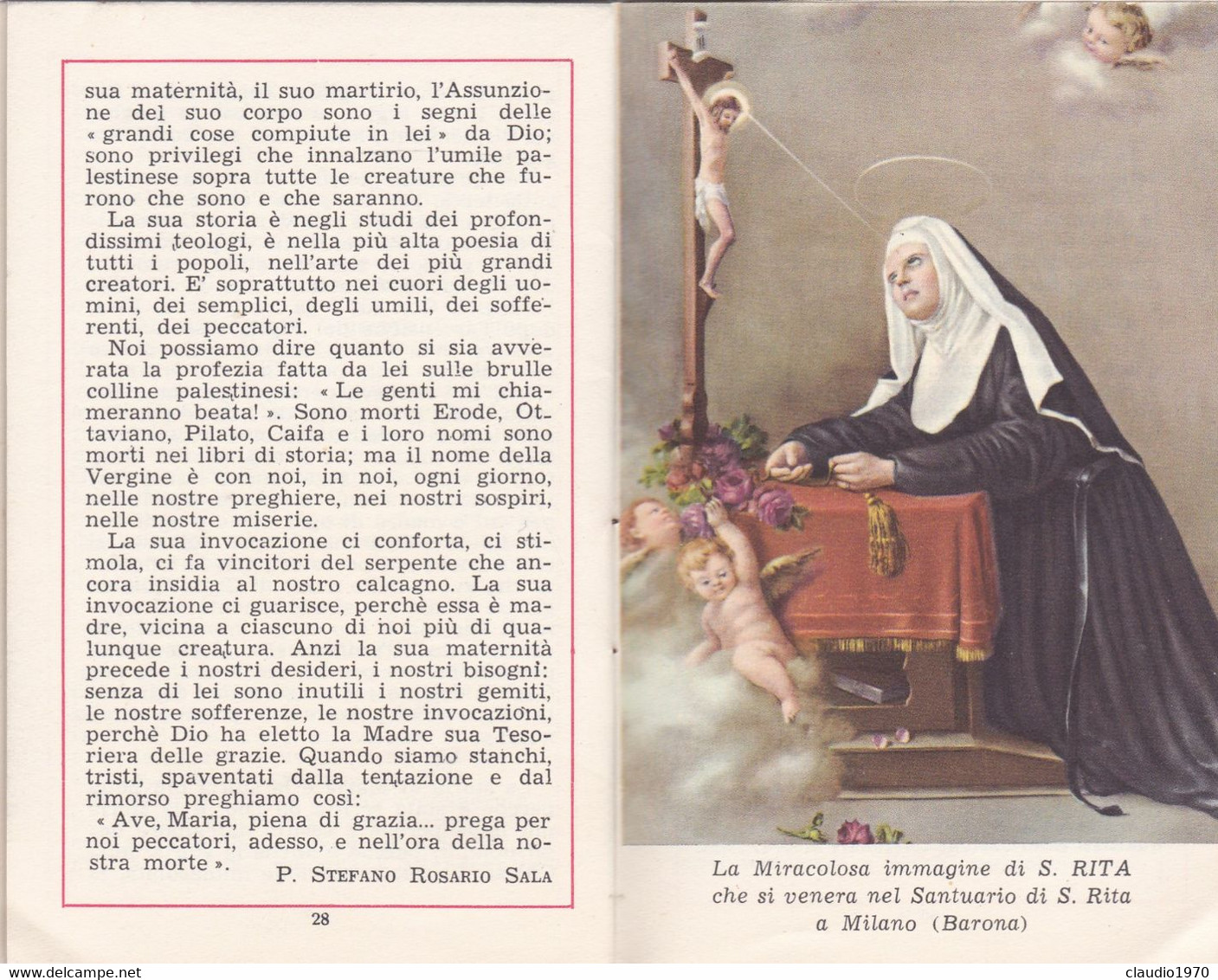 LIBRETTO - LA MADONNA  - LA VOCE DI S. RITA - N.8 - 20 APERILE 1956 - IL PIU GRANDE SANTUARIO IN ONORE DI S. RITA ALLA B