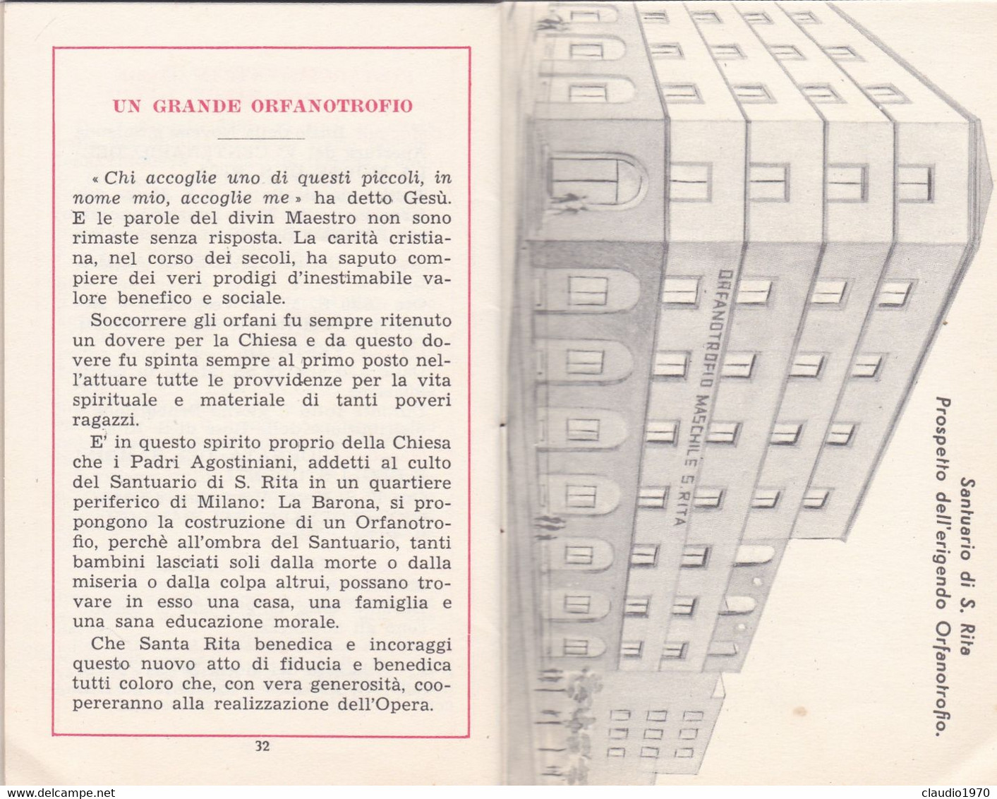 LIBRETTO - LA MADONNA  - LA VOCE DI S. RITA - N.8 - 20 APERILE 1956 - IL PIU GRANDE SANTUARIO IN ONORE DI S. RITA ALLA B