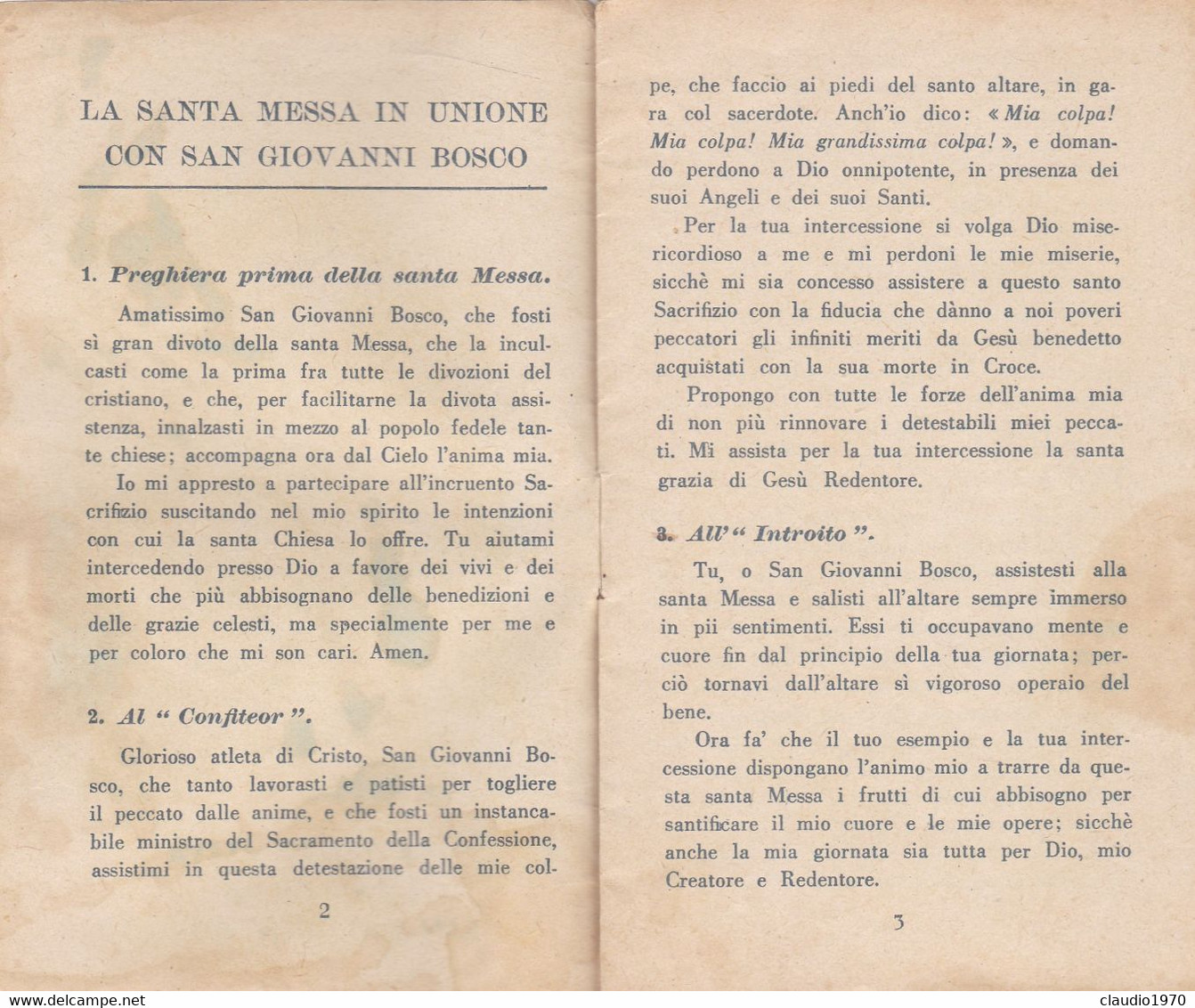 LIBRETTO - LA SANTA MESSA IN UNIONE CON SAN GIOVANNI BOSCO - SAN BENIGNO CANAVESE 1939 - Godsdienst
