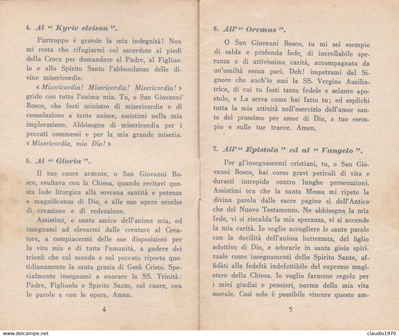 LIBRETTO - LA SANTA MESSA IN UNIONE CON SAN GIOVANNI BOSCO - SAN BENIGNO CANAVESE 1939 - Religión