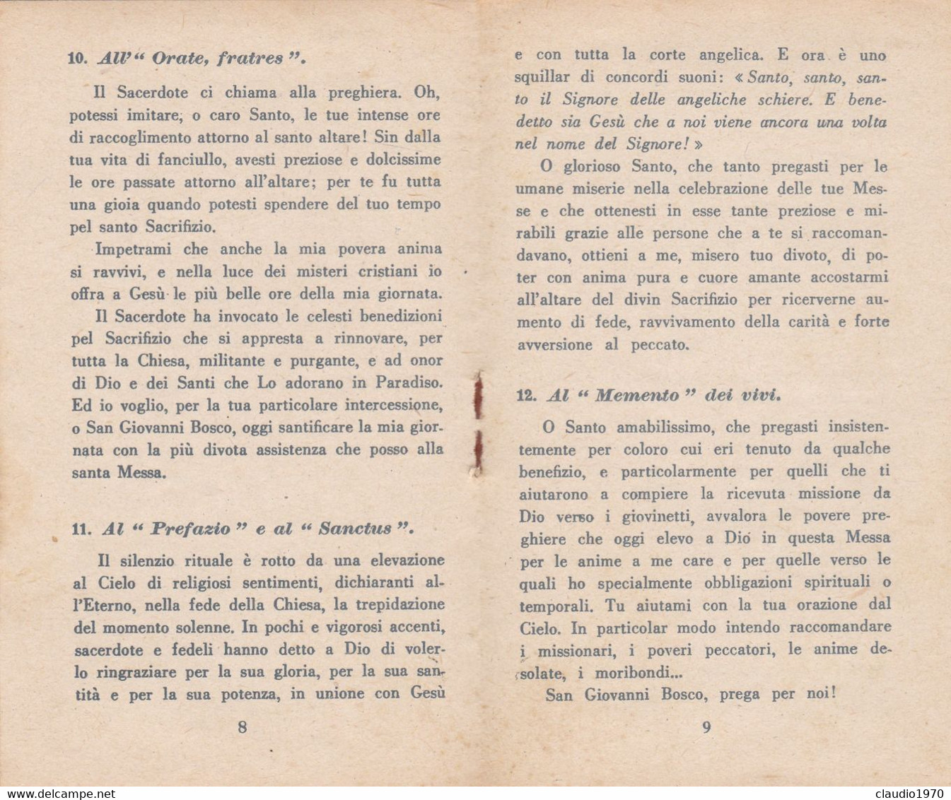 LIBRETTO - LA SANTA MESSA IN UNIONE CON SAN GIOVANNI BOSCO - SAN BENIGNO CANAVESE 1939 - Religión