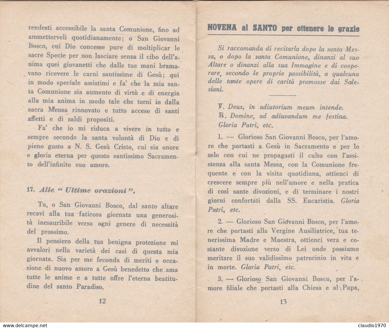 LIBRETTO - LA SANTA MESSA IN UNIONE CON SAN GIOVANNI BOSCO - SAN BENIGNO CANAVESE 1939