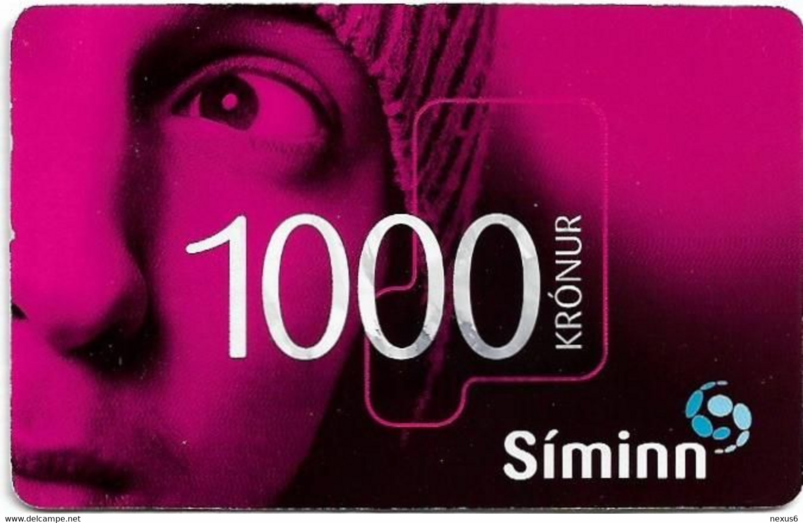 Iceland - Siminn - Wince Faces Violet, Exp.01.07.2006,  GSM Refill 1.000Kr, Used - Island