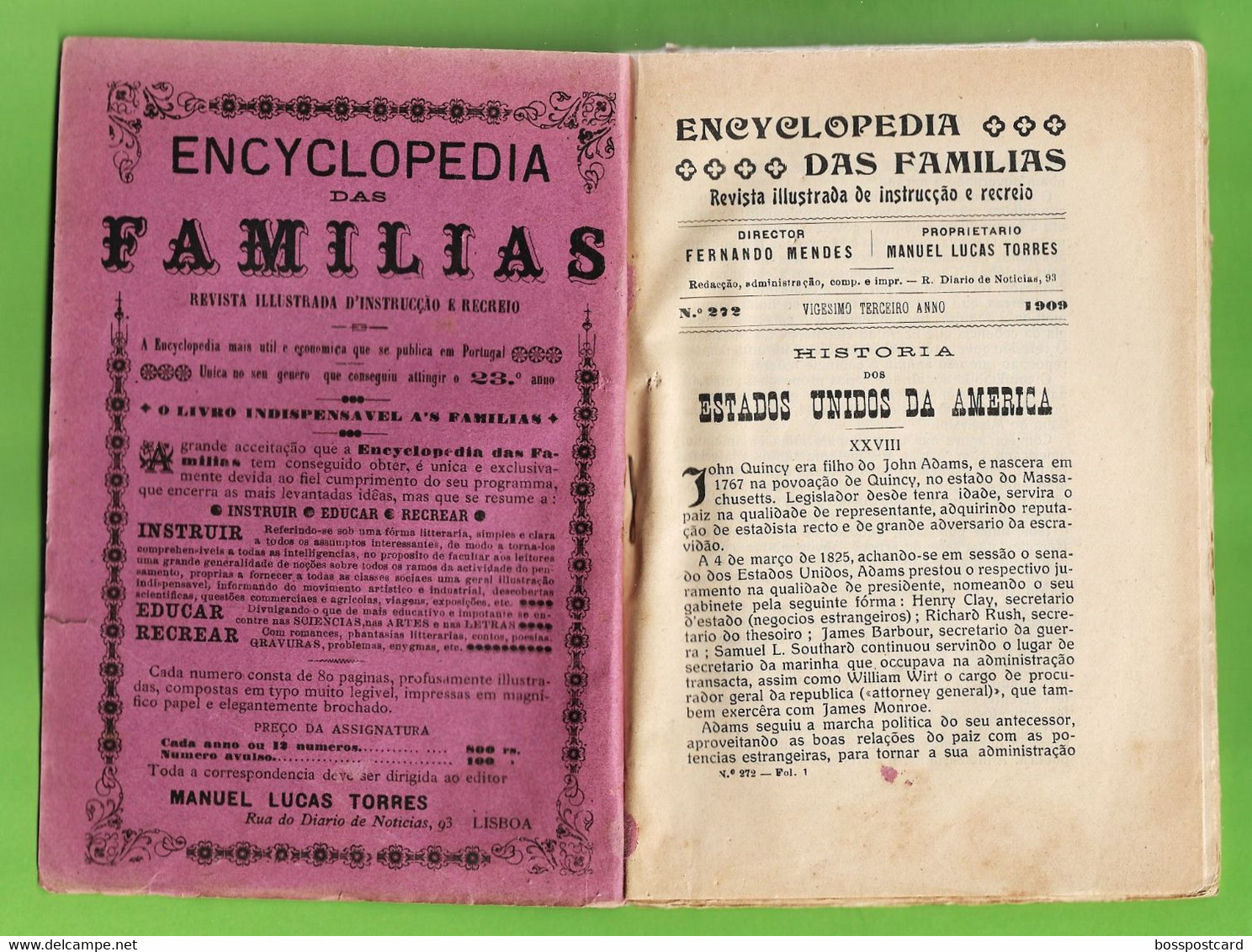 Amarante - Monção - Revista Ilustrada De Instrução E Recreio Nº 272 De 1909 - Portugal - Tijdschriften