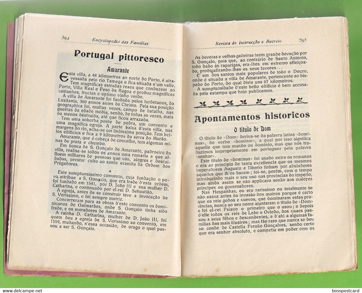 Amarante - Monção - Revista Ilustrada De Instrução E Recreio Nº 272 De 1909 - Portugal - Tijdschriften