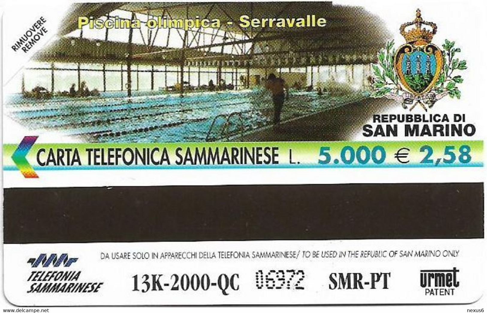 San Marino (URMET) - RSM-055 - Olympic Games - Rowing - 09.2000, 5.000L, 13.000ex, Mint - San Marino