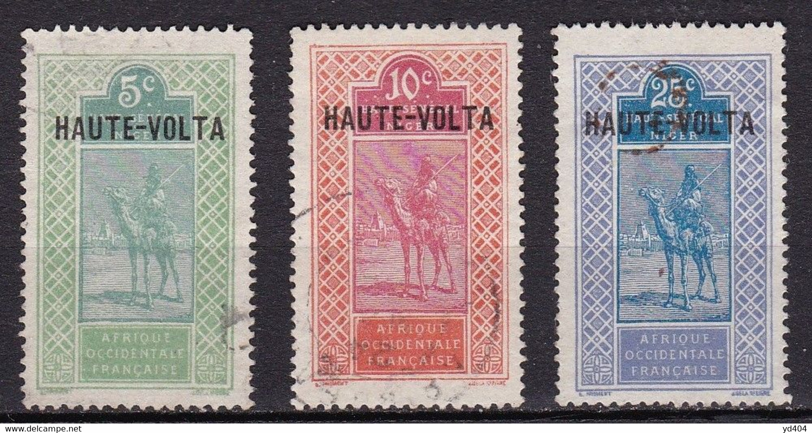 CF-HV-01 – FRENCH COLONIES – UPPER VOLTA – 1920 – YT # 4/5-8 USED 21,75 € - Oblitérés