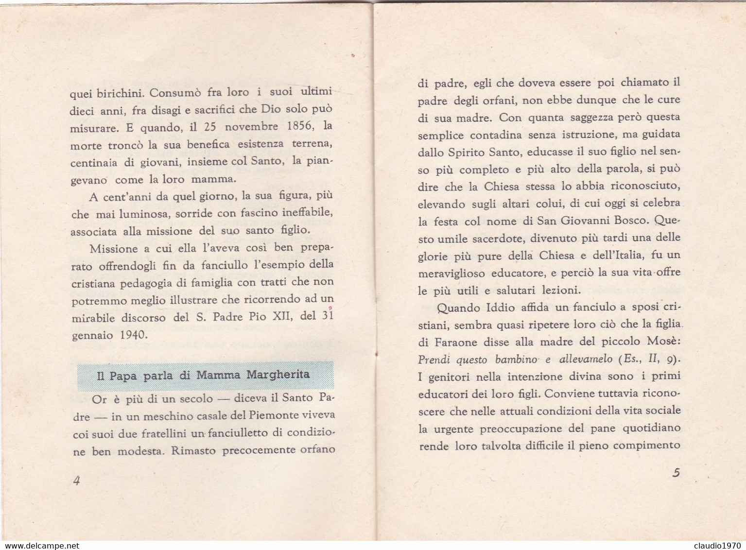 LIBRETTO - LA MAMMA DI DON BOSCO - DIREZIONE GENERALE "OPERE DON BOSCO TORINO - Religión