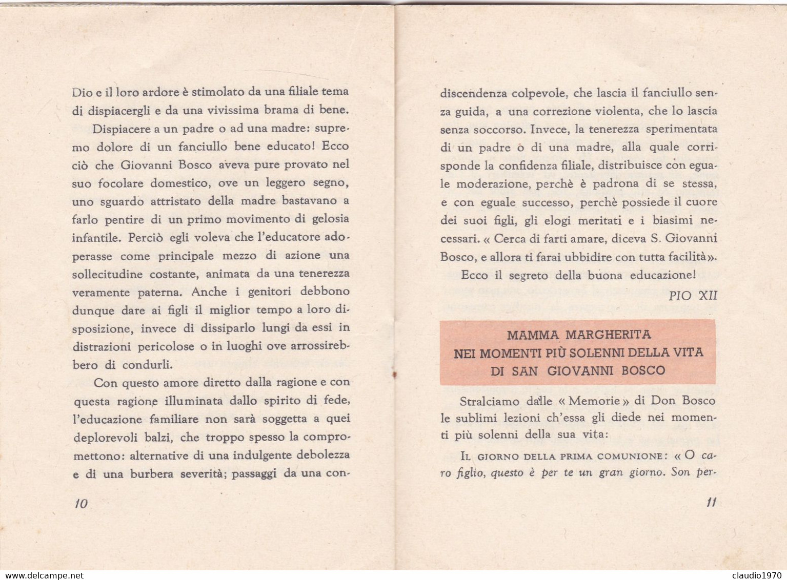 LIBRETTO - LA MAMMA DI DON BOSCO - DIREZIONE GENERALE "OPERE DON BOSCO TORINO