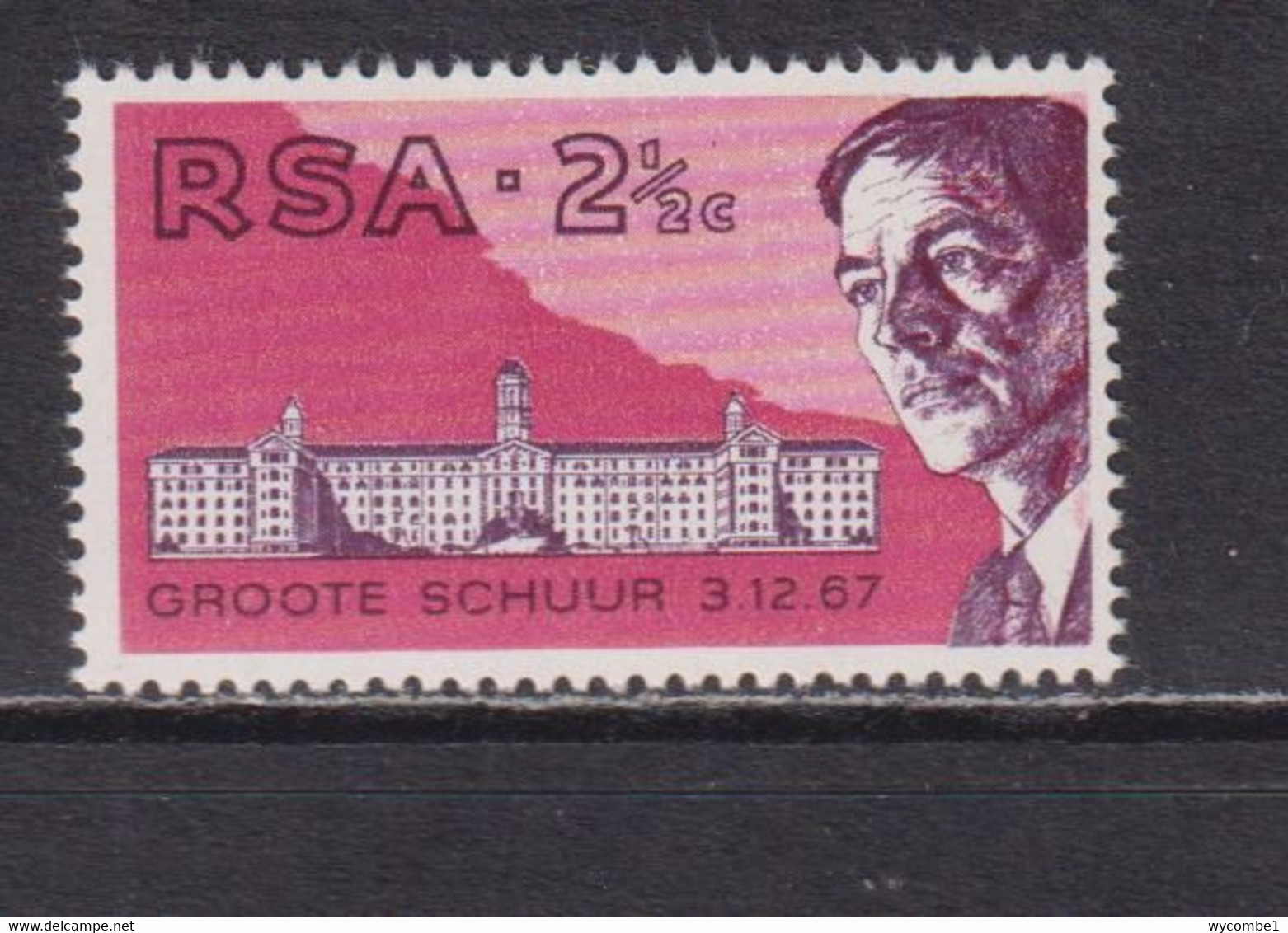 SOUTH AFRICA - 1969 Irst Heart Transplant 21/2c Never Hinged Mint - Neufs