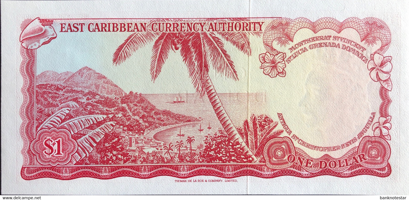 East Caribbean States 1 Dollar, P-13f (1965) - UNC - East Carribeans