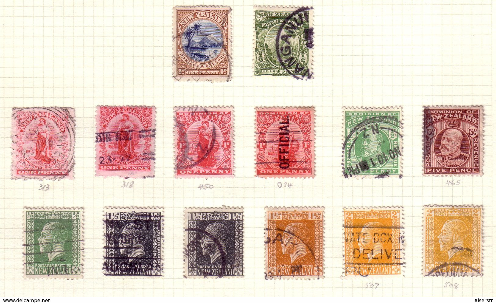 New Zealand Collection (16 Scans) Many High Values - Lots & Serien