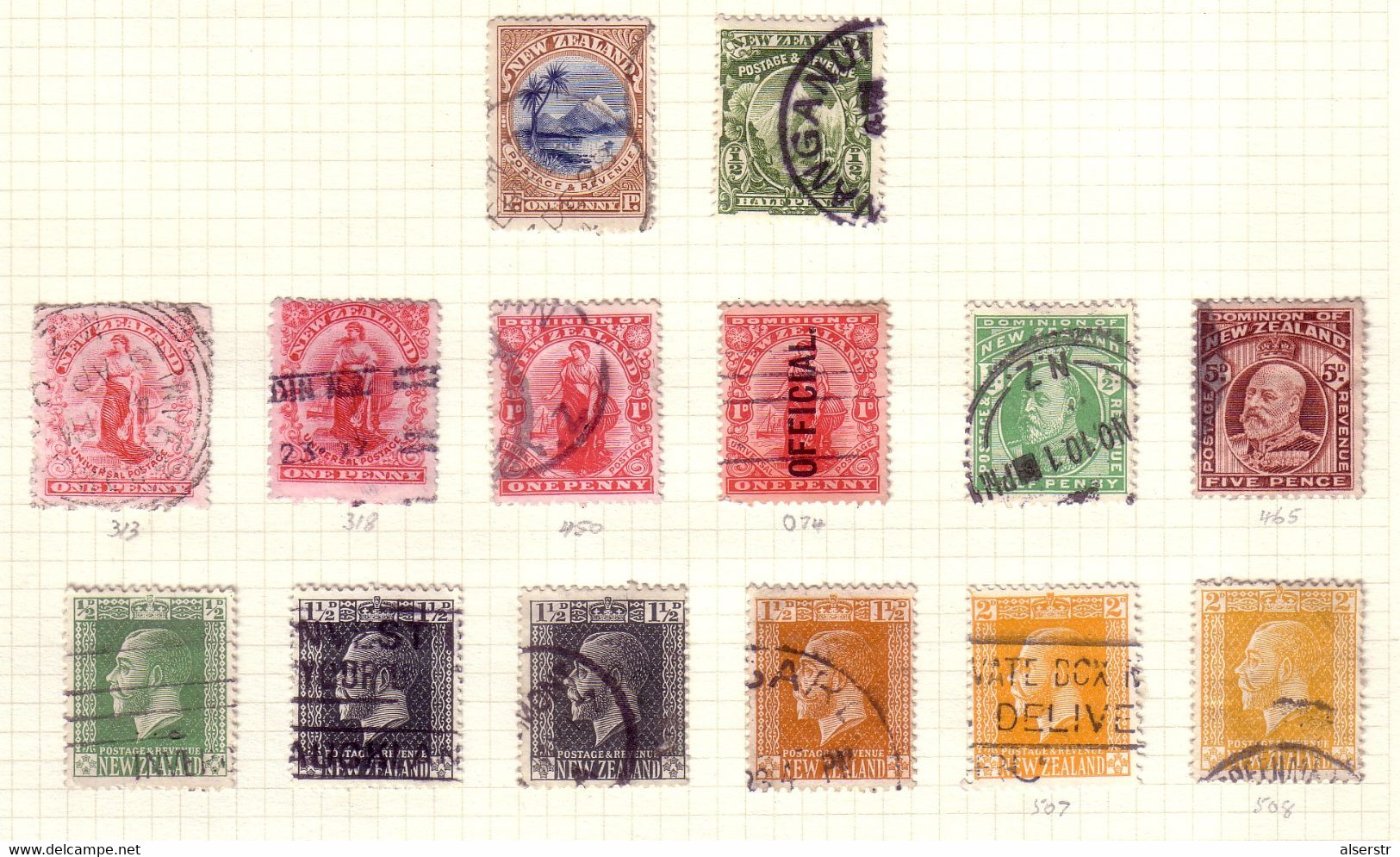 New Zealand Collection (16 Scans) Many High Values - Colecciones & Series