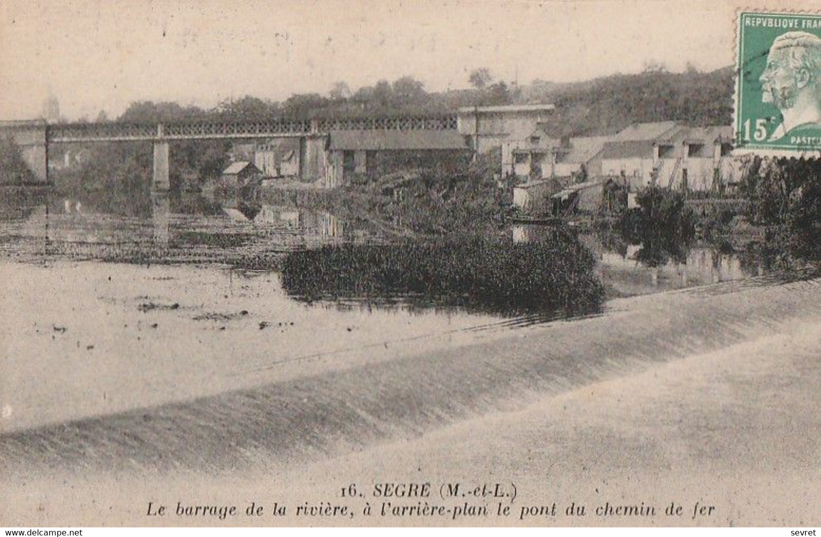 SEGRE - Le Barrage De La Rivière, à L'arrière-plan Le Pont Du Chemin De Fer - Segre