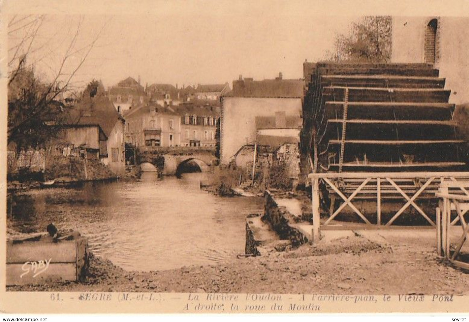 SEGRE - La Rivière L'Oudon - A Droite, La Roue Du Moulin - Segre