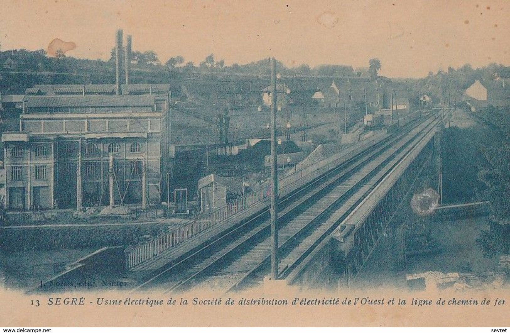 SEGRE - Usine électrique De La Société De Distribution D'électricité De L'Ouest Et La Ligne De Chemin De Fer - Segre