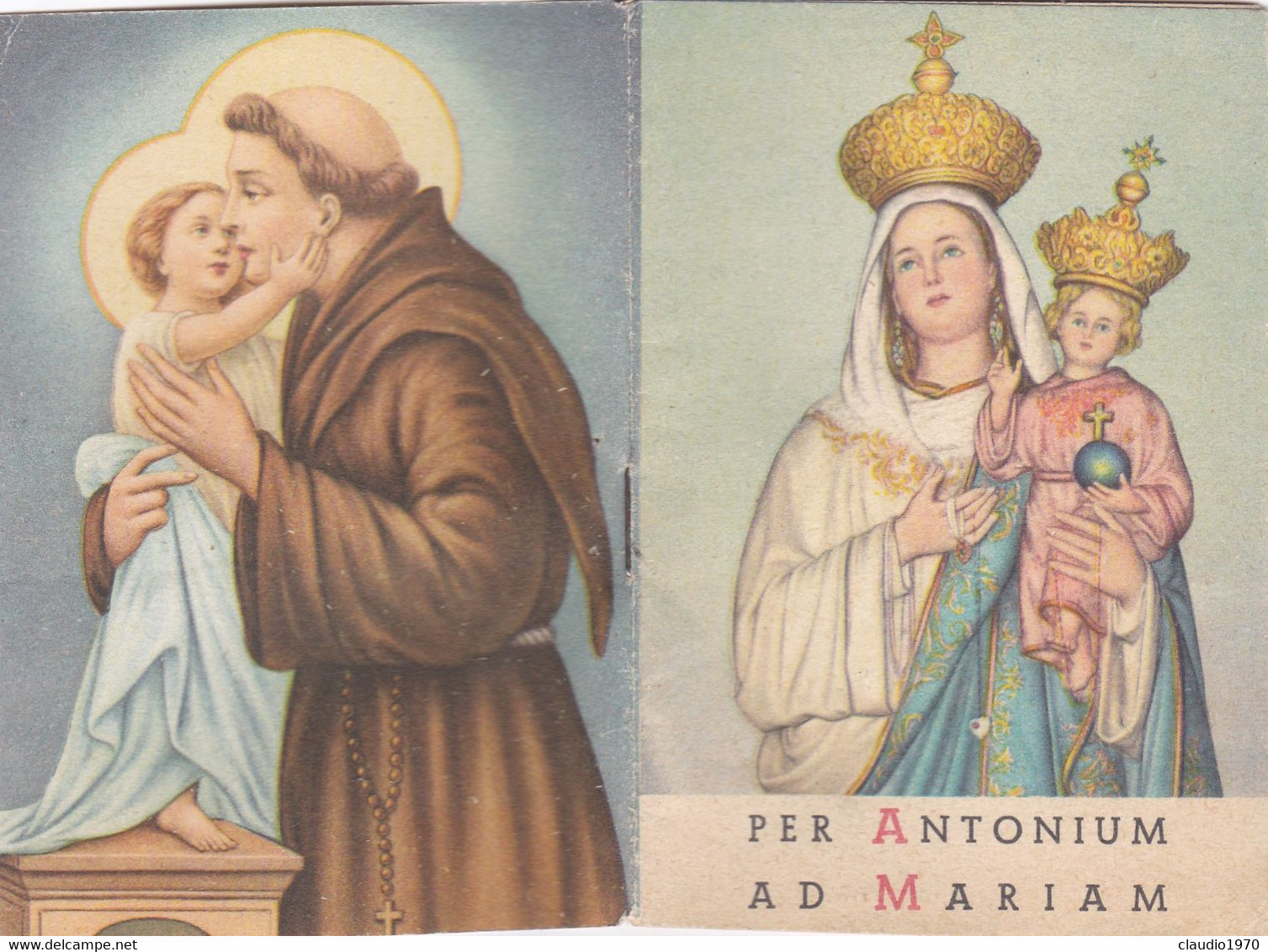 LIBRETTO  - RELIGIONE - PER ANTONIUM AD MARIAM - 1955 - Religión