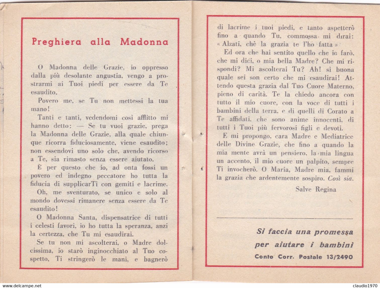 LIBRETTO  - RELIGIONE - PER ANTONIUM AD MARIAM - 1955